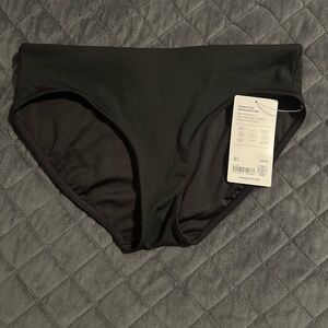 NWT.Athleta black clean full bikini bottom